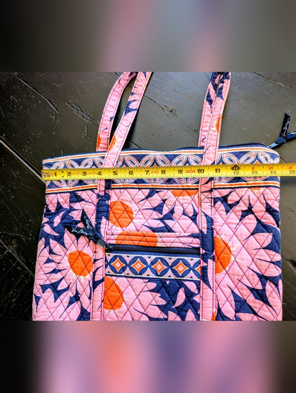 Vera Bradley Villager Tote Retired "Loves Me" Paisley Pattern Boho Cottagecore - Picture 7 of 8